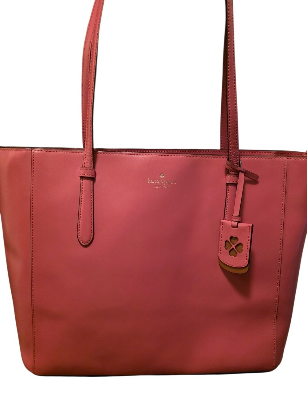 kate spade SCHUYLER Medium Leather Tote with Logo Hang Tag Euc